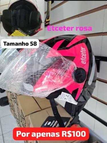 CAPACETE ETCETER ROSA PROMOÇÃO!