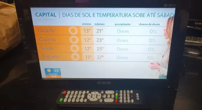 TV LED 14" CCE Portátil - Impecável + Controle Original