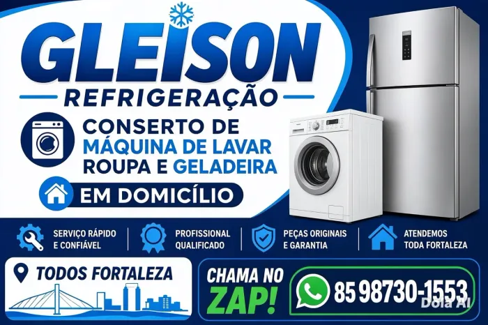 Conserto de máquina de lavar roupa e geladeira em domicílio Todos fortaleza 