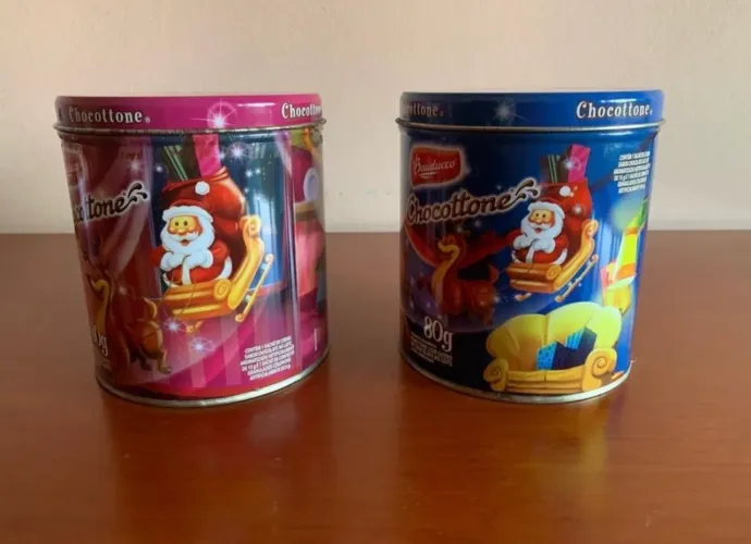 Latas colecionáveis papai noel bauduco