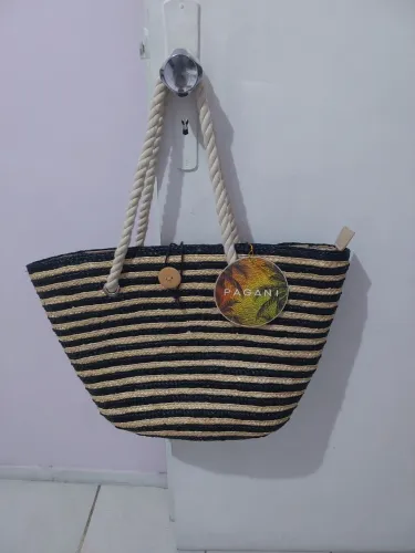 Linda bolsa de palha original Nova Baggagio espaçosa