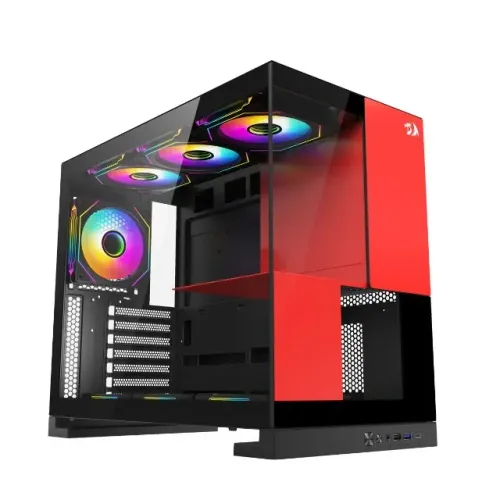 Gabinete Gamer Redragon Eternal Black/Red, Plataforma Destacar Action Figures - WZetta