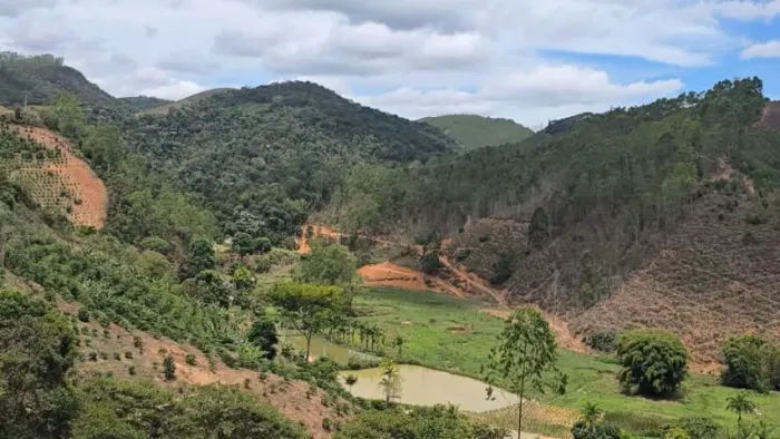 Sítios uma uma linda vista de montanhas terra fria, Domingos Martins, parcelo, troco