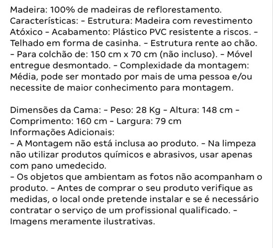 Cama Casinha Infantil