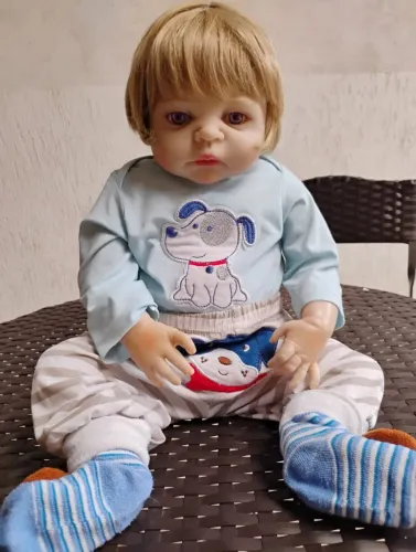 Bebê Reborn Grande 55 cm - Conservada e Pronta para Entrega
