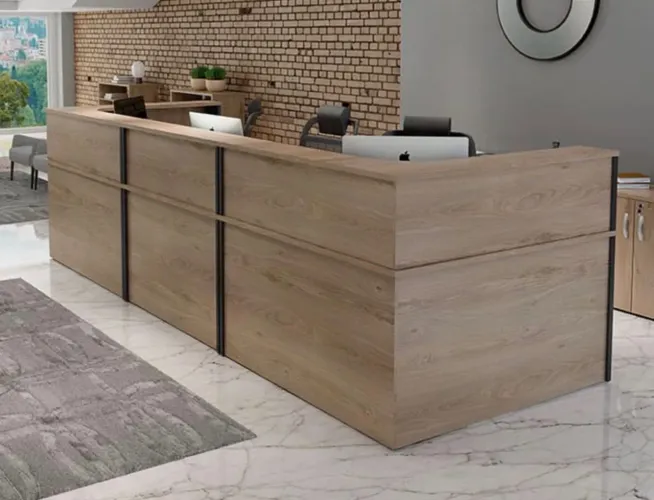BALCÃO DE ATENDIMENTO RECEPÇÃO GRANDE 4.00 LOJA IKONMIXOFFICE