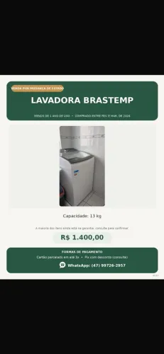 Máquina de lavar 13kg