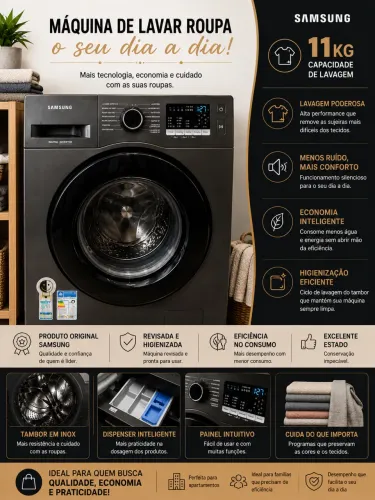 Máquina de Lavar Roupa Samsung 