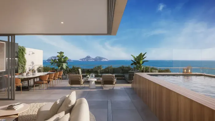 Cobertura Duplex com 3 suítes Mobiliada - Frente Mar na Barra da Tijuca - Rio de Janeiro -