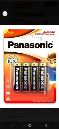 Pilha Panasonic Alcalina