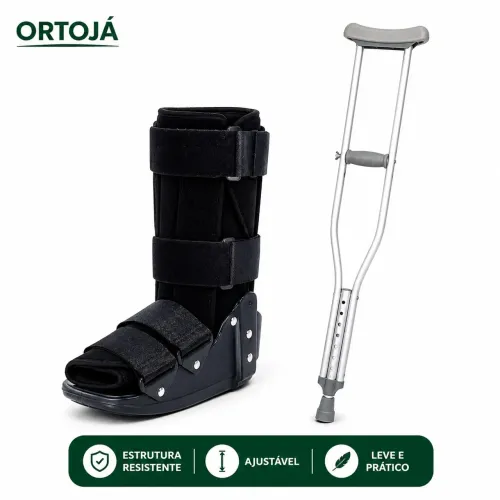 Bota Ortopédica + Muleta para Aluguel em Curitiba | ORTOJÁ Entrega Rápida
