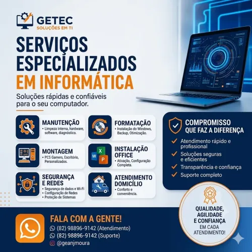 Formatação, manutenção e montagem de computadores 