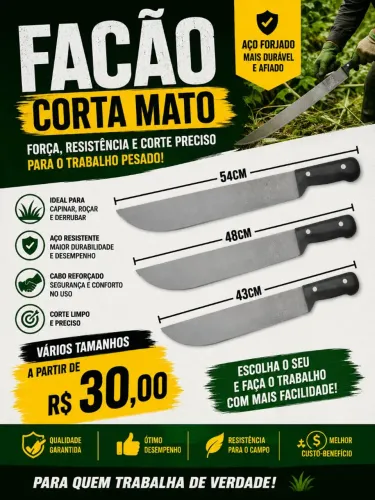 Facao corta mato