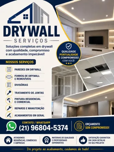 Gesseiro e drywall diária de 200,00