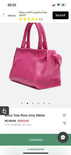 Bolsa Arezzo pink 