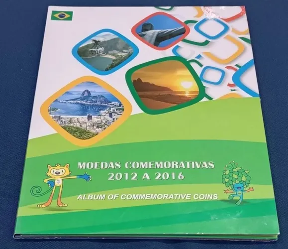 Álbum vazio para coleção de moedas