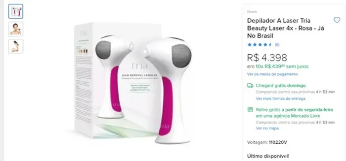 Depilador a Laser Tria Beauty Laser 4x - Rosa - Depiladora a laser