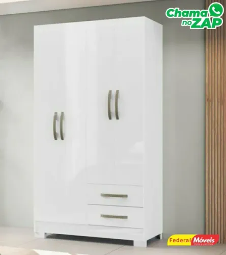 Guarda Roupa 4 Portas e 2 Gavetas Novo Pronta Entrega 