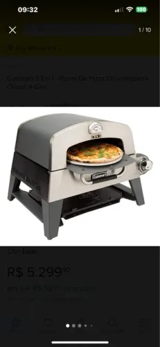 Forno de pizza e Churrasqueira Cuisinart