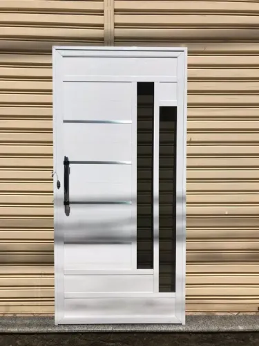 porta super luxo aluminio l28 branco 80x210