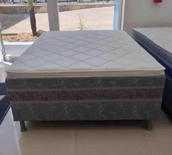 Unibox casal 08cm de espuma com pilow top tecido em malha fria
