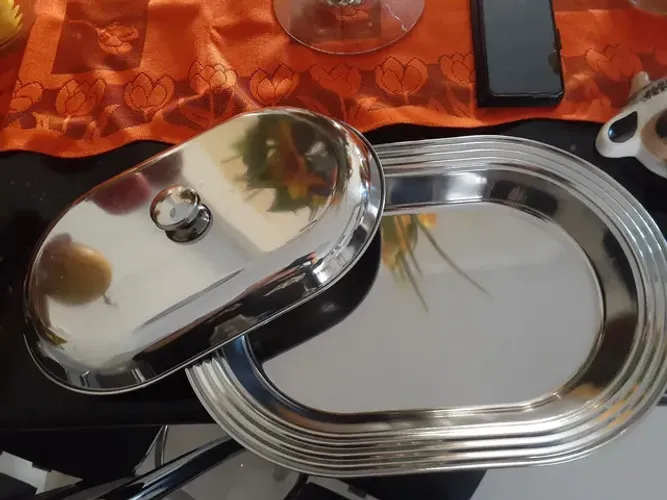 Travesa com tampa de inox