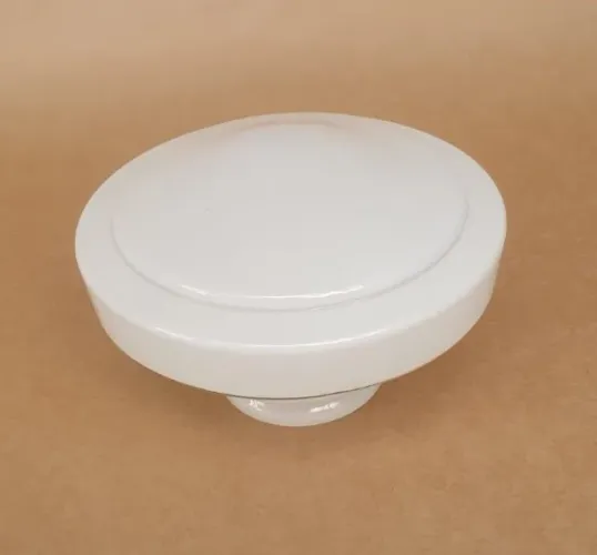 Antigo Globo/lustre de teto anos 50/60 modelo Chapéu, em Opalina Leitosa.