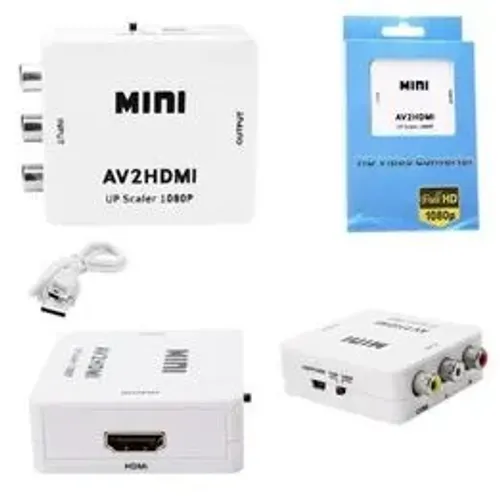 Conversor Adaptador Video Composto 3 Rca Av P/ Hdmi- NOVO