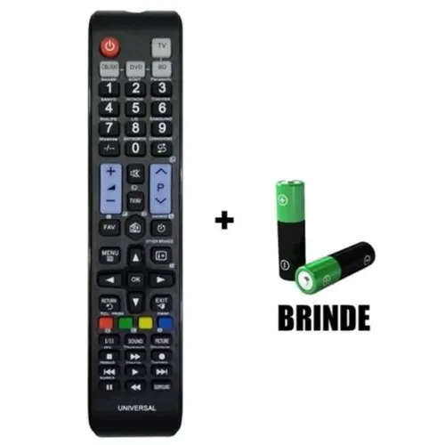Controle Remoto Universal Tv Led Lcd + Pilhas de brinde