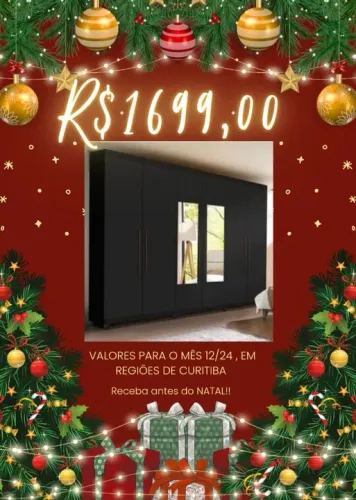 Promoção Guarda Roupa Preto - 14/12