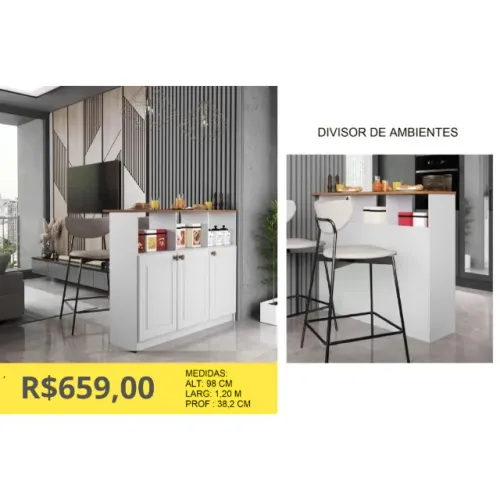 BALCÃO DIVISOR DE AMBIENTE A PRRONTA-ENTREGA 