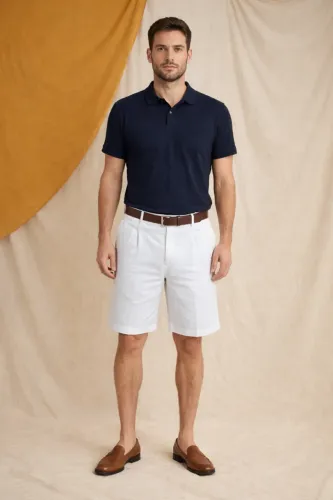 BERMUDA MASCULINA EM LINHO "WOLENS"