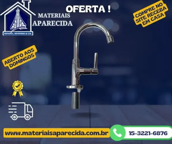Torneira Lavatorio Bica Movel Metal Mesa - novo