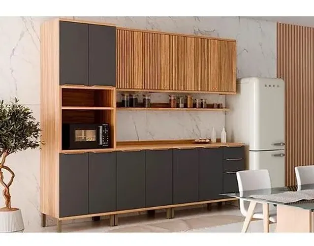 Cozinha Sauvignon Frisado, 7 Peças 100% MDF - Rio Doce