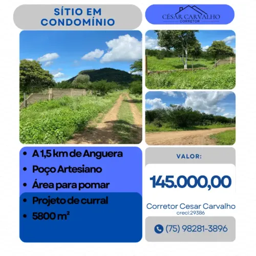 SÍTIO EM CONDOMÍNIO - PRÓXIMO A ANGUERA