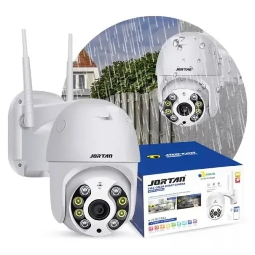 Câmera De Segurança Wifi Externa Ip Jortan Full Hd Prova D'água Colorida