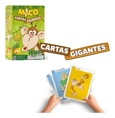 Jogo De Cartas Mico Gigante Copag Educativo Cartas Gigantes Grandes Loja Coimbra