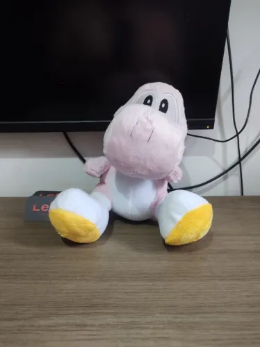 Super Mario World 2 - Pelúcia Yoshi Rosa