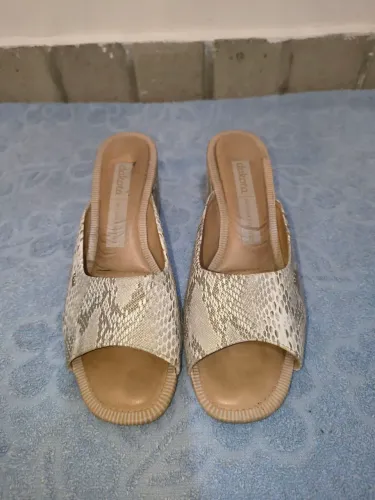 Salto Tamanco Animal Print Cobra