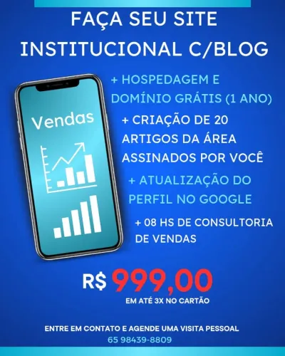 Grande Oportunidade: Fazemos seu Site Institucional C/Blog