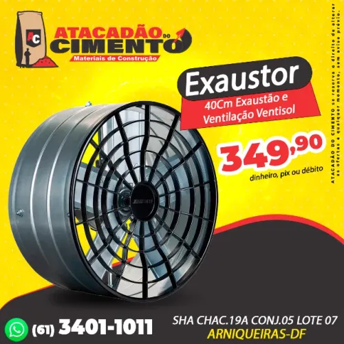 Exaustor 40Cm Exaustão e Ventilação Ventisol