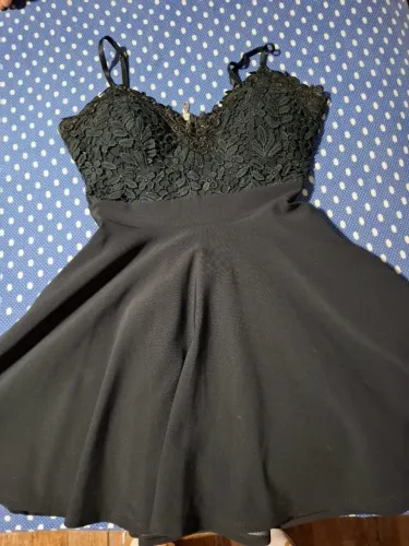 vestido preto de festa M G com bojo