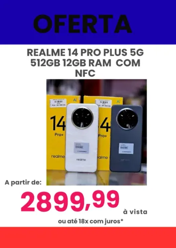 Realme 14 Pro Plus 512gb 12gb ram- Cor Preto ou Branco Lacrado 