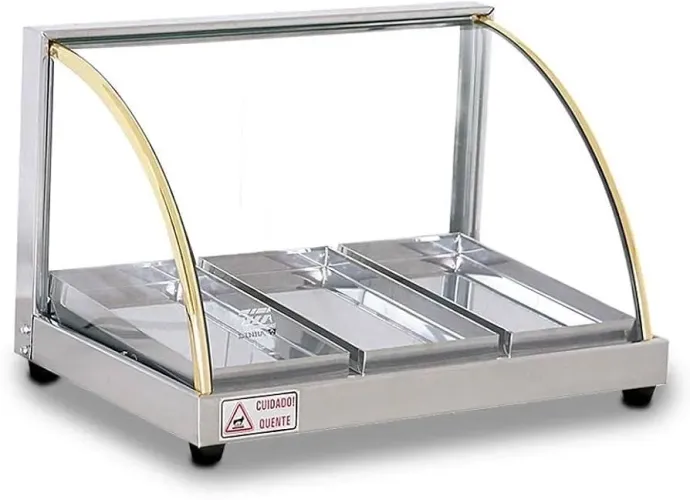 Expositor para Padaria - 3 Bandejas - Aço Inox