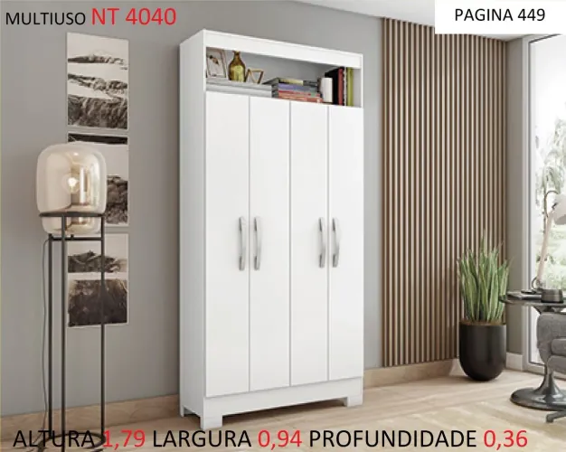 Multiuso 4Portas Branco espaçoso
