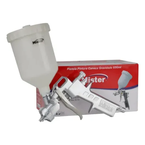 Pistola Pintura Caneca Gravidade 600ml Mister