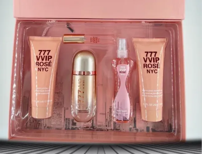 Kit Lovali 777 SVIP (Perfume 100 ml+Perf 10ml+Gel de banho+Body splash+Hidratante) z1092 b