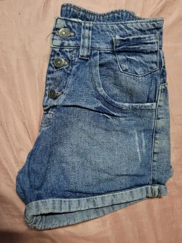 Short Jeans Botões 38