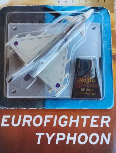 Miniatura de Avião EF 2000 Eurofighter Typhoon - Maisto. Coleção Máquinas Voadoras.