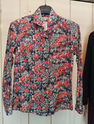 Camisa Feminina Dudalina | Manga Longa | Estampada | Algodão Premium | Tamanho 38